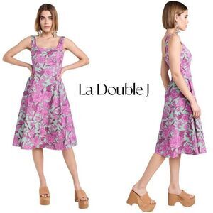 LA DOUBLEJ Lilium Sophia Midi Dress Sz S NWT